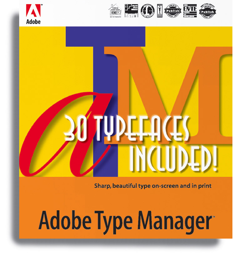 The first version of Adobe Type Manager (ATM) was released in 1990. ATM was a utility designed to improve font handling and appearance on screens and printers that didn’t use PostScript. ATM was also necessary for proper functionality of multiple master fonts.
